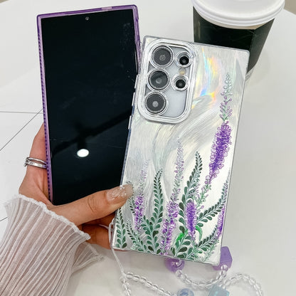 For Samsung Galaxy S25+ 5G Electroplating Flowers Plants Texture Wristband TPU Phone Case(Butterfly Love Flower FL17) - Galaxy S25+ 5G Cases by PMC Jewellery | Online Shopping South Africa | PMC Jewellery | Buy Now Pay Later Mobicred