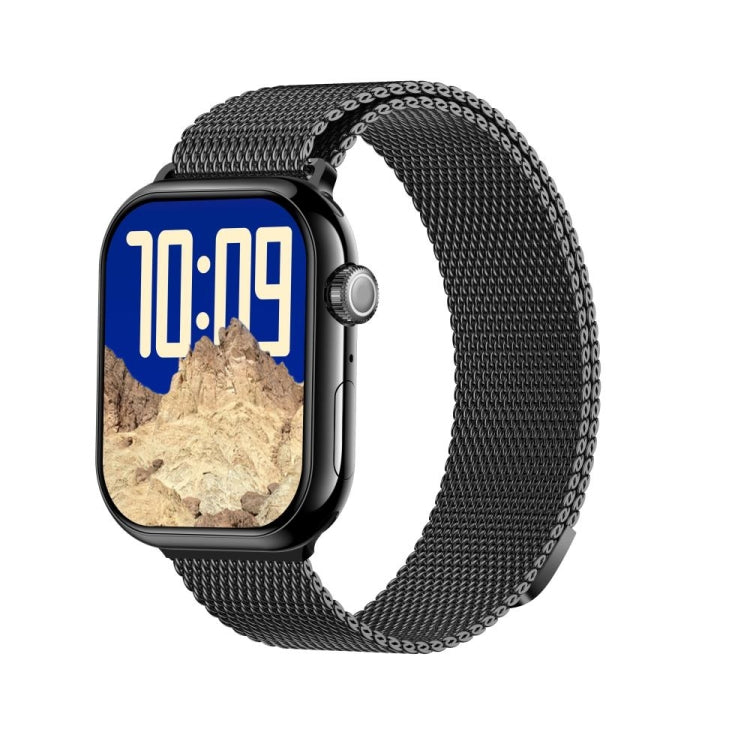 KL08 2.04 inch Color Screen Smart Watch Milan Steel Strap, Support Bluetooth Call(Black) - Smart Watches by PMC TechLife | Online Shopping South Africa | PMC TechLife | Buy Now Pay Later Mobicred