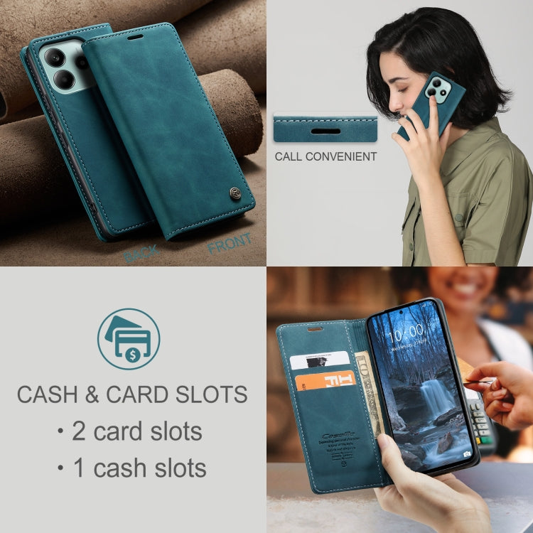 For Redmi Note 14 5G CaseMe 013 Multifunctional Horizontal Flip Leather Phone Case(Blue) - Note 14 Cases by CaseMe | Online Shopping South Africa | PMC Jewellery | Buy Now Pay Later Mobicred