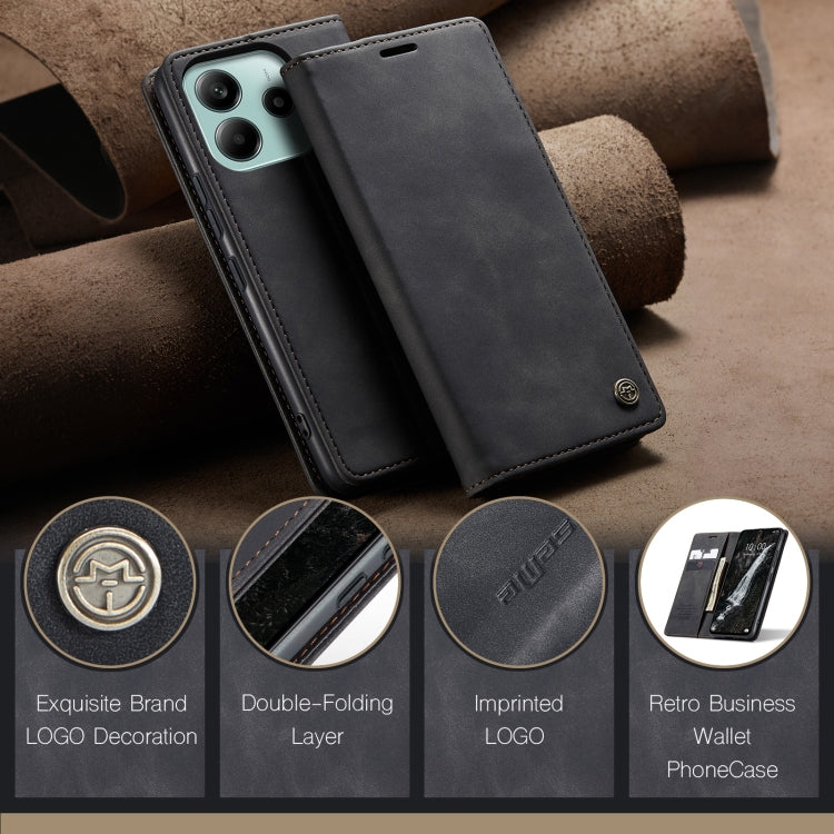 For Redmi Note 14 5G CaseMe 013 Multifunctional Horizontal Flip Leather Phone Case(Black) - Note 14 Cases by CaseMe | Online Shopping South Africa | PMC Jewellery | Buy Now Pay Later Mobicred