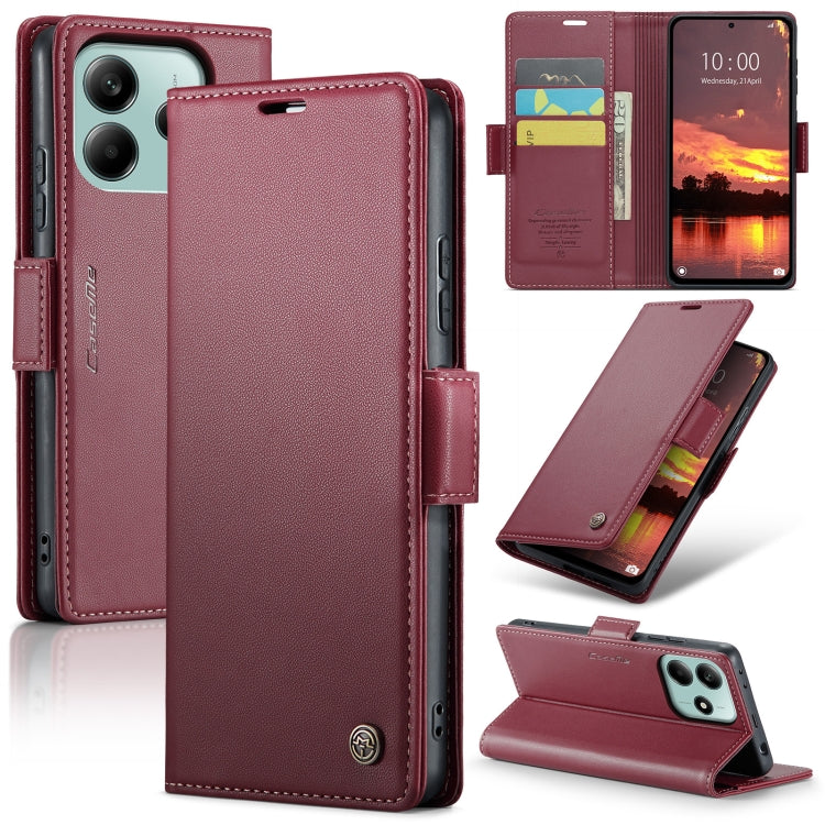 For Redmi Note 14 5G CaseMe 023 Butterfly Buckle Litchi Texture RFID Anti-theft Leather Phone Case(Red) - Note 14 Cases by CaseMe | Online Shopping South Africa | PMC Jewellery | Buy Now Pay Later Mobicred