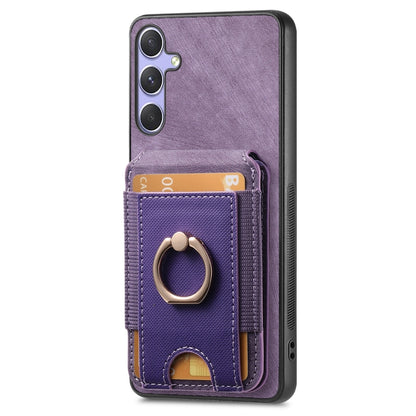 For Samsung Galaxy S25 Ultra 5G Retro Splitable Magnetic Stand Card Bag Leather Phone Case(Purple) - Galaxy S25 Ultra 5G Cases by PMC Jewellery | Online Shopping South Africa | PMC Jewellery | Buy Now Pay Later Mobicred