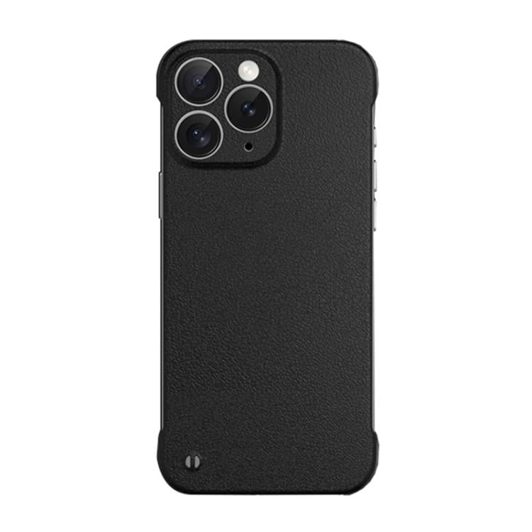 For iPhone 11 Pro Frameless Litchi Texture PC Phone Case(Graphite Black) - iPhone 11 Pro Cases by PMc TechLife | Online Shopping South Africa | PMc TechLife | Buy Now Pay Later Mobicred