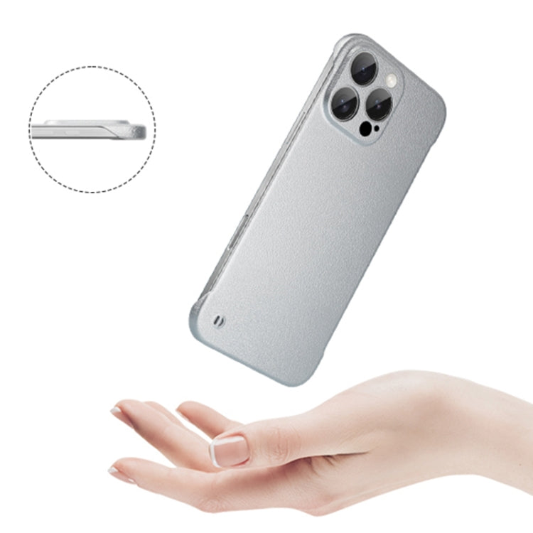 For iPhone 13 Frameless Litchi Texture PC Phone Case(Titanium Silver) - iPhone 13 Cases by PMc TechLife | Online Shopping South Africa | PMc TechLife | Buy Now Pay Later Mobicred