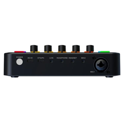 F9 48V Live Streaming Sound Card Audio Mixer Power Voice Changer with RGB Light(White) - Live Sound Effects Processors by PMC Jewellery | Online Shopping South Africa | PMC Jewellery | Buy Now Pay Later Mobicred