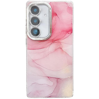 For Samsung Galaxy S25 5G Electroplated Marble Texture Phone Case(Pink M2) - Galaxy S25 5G Cases by PMC Jewellery | Online Shopping South Africa | PMC Jewellery | Buy Now Pay Later Mobicred