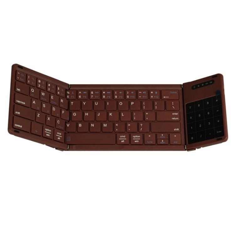 B077T Portable Foldable Wireless Bluetooth Keyboard With Touchpad - Wireless Keyboard by PMC TechLife | Online Shopping South Africa | PMC TechLife | Buy Now Pay Later Mobicred