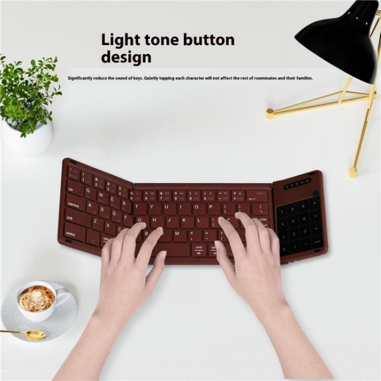 B077T Portable Foldable Wireless Bluetooth Keyboard With Touchpad - Wireless Keyboard by PMC TechLife | Online Shopping South Africa | PMC TechLife | Buy Now Pay Later Mobicred