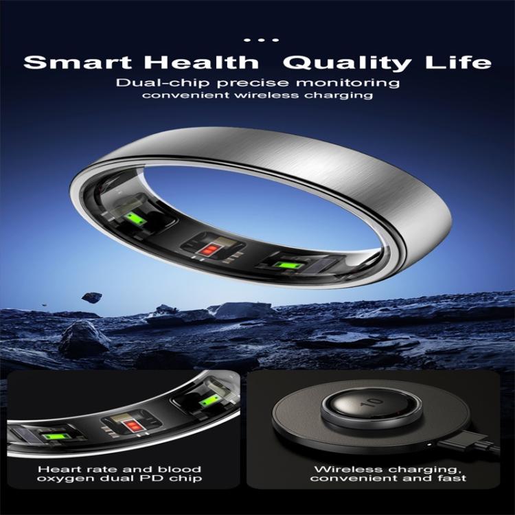 R10 SIZE 14 Smart Ring, Support Heart Rate / Blood Oxygen / Sleep / Multiple Sports Modes(Silver) - free shipping - PMC TechLife - Order now!
