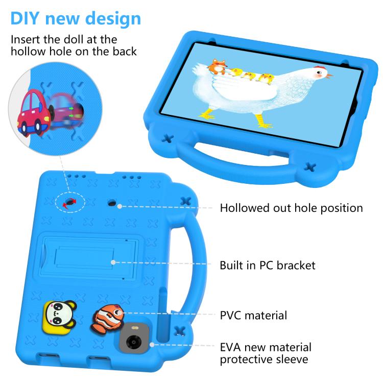 For Alldocube iPlay 50 Mini Pro 2023 8.4 Handle Kickstand Children EVA Shockproof Tablet Case(Sky Blue) - CUBE by PMC TechLife | Online Shopping South Africa | PMC TechLife | Buy Now Pay Later Mobicred