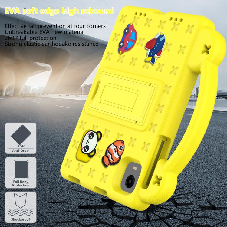 For Alldocube iPlay 50 Mini Pro 2023 8.4 Handle Kickstand Children EVA Shockproof Tablet Case(Yellow) - CUBE by PMC TechLife | Online Shopping South Africa | PMC TechLife | Buy Now Pay Later Mobicred