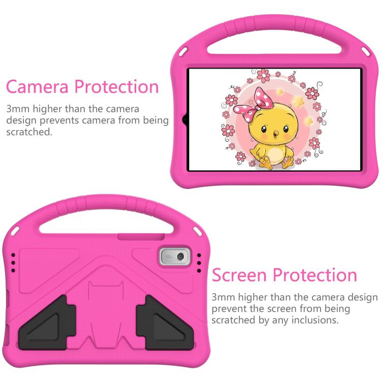 For NEC Lavie Tab T9 9 inch 2024 EVA Shockproof Tablet Case with Holder(Rose Red) - Others by PMC TechLife | Online Shopping South Africa | PMC TechLife | Buy Now Pay Later Mobicred