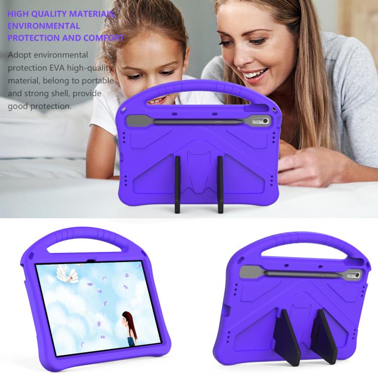 For NEC Lavie Tab T11 T1195  EVA Shockproof Tablet Case with Holder(Purple) - Others by PMC TechLife | Online Shopping South Africa | PMC TechLife | Buy Now Pay Later Mobicred