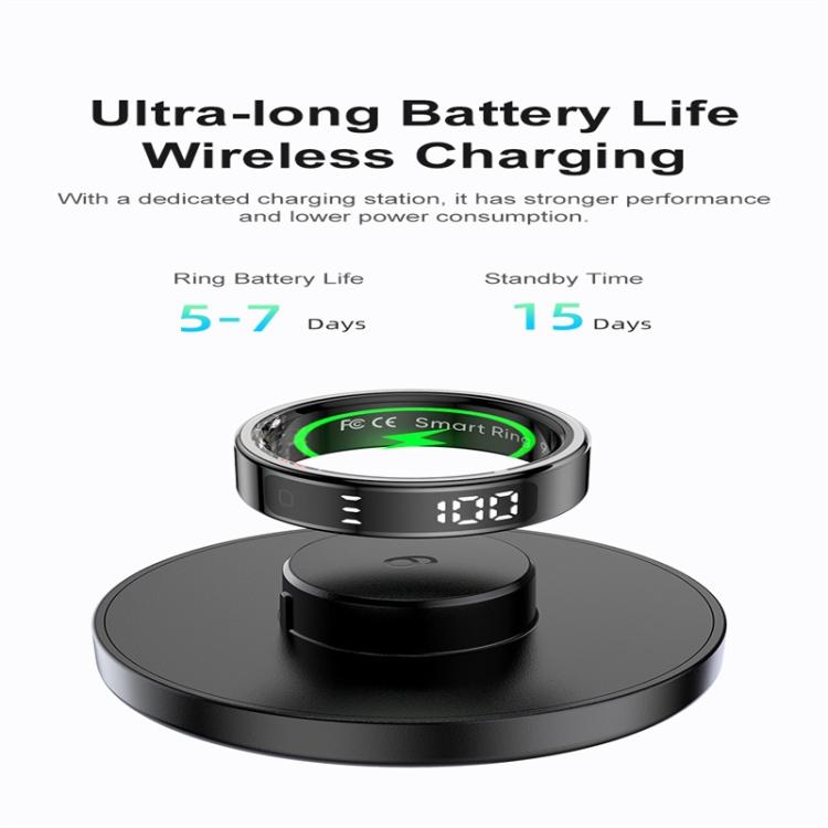 R11 SIZE 8 Smart Ring, Support Heart Rate / Blood Oxygen / Sleep / Multiple Sports Modes(Silver) - free shipping - PMC TechLife - Order now!