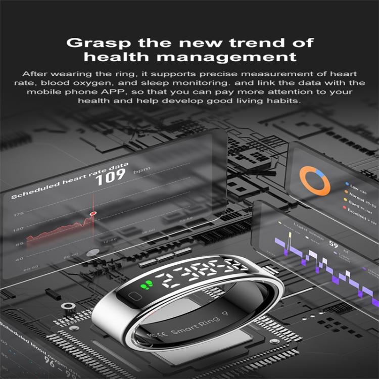 R11 SIZE 13 Smart Ring, Support Heart Rate / Blood Oxygen / Sleep / Multiple Sports Modes(Silver) - free shipping - PMC TechLife - Order now!