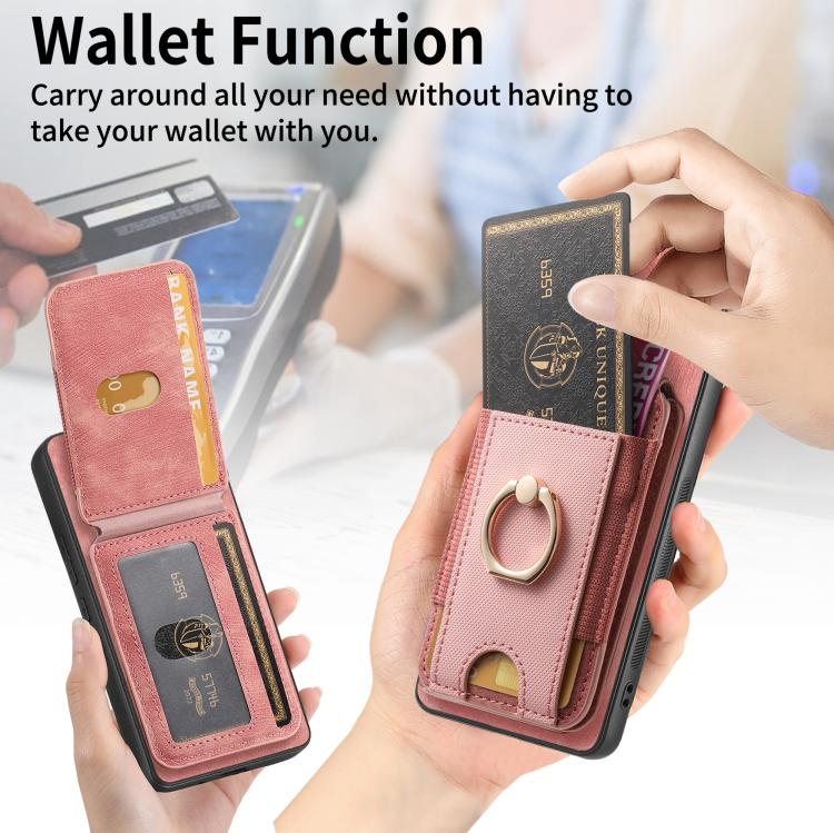 For Google Pixel 9a Retro Splitable Magnetic Stand Card Bag Leather Phone Case(Pink) - Google Cases by PMC TechLife | Online Shopping South Africa | PMC TechLife | Buy Now Pay Later Mobicred