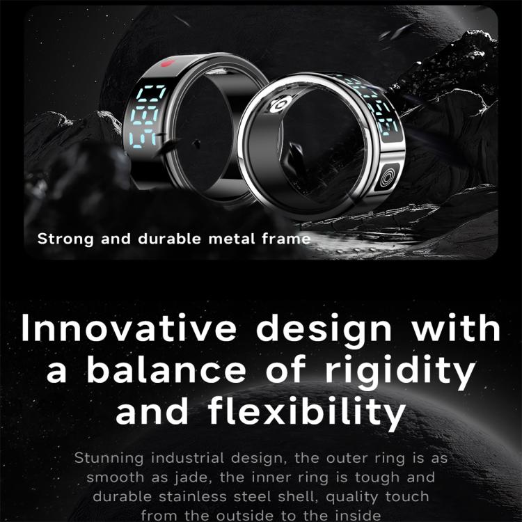SR08 SIZE 10 Smart Ring, Support Hand Gestures Control / Health Monitoring / Multiple Sports Modes(Silver) - free shipping - PMc TechLife - Order now!