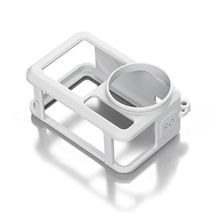 For DJI Action 5 Pro / 4 / 3 Soft Silicone Shockproof Protective Case Cover with Lens Cap(Gray White) - free shipping - PMC TechLife - Order now!