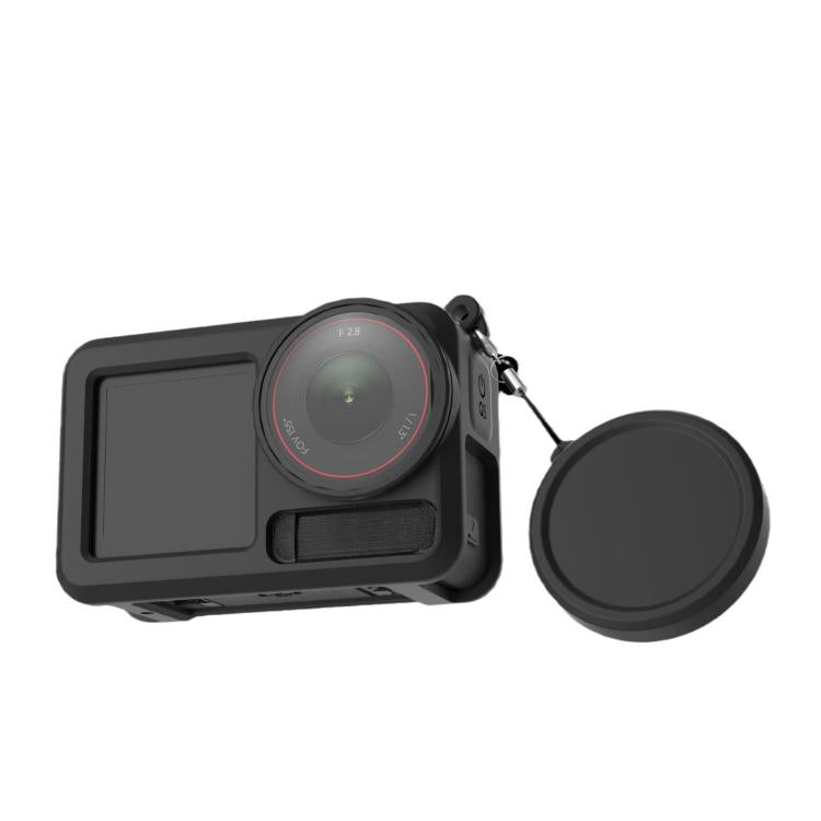 For DJI Action 5 Pro / 4 / 3 Soft Silicone Shockproof Protective Case Cover with Lens Cap(Gray White) - free shipping - PMC TechLife - Order now!