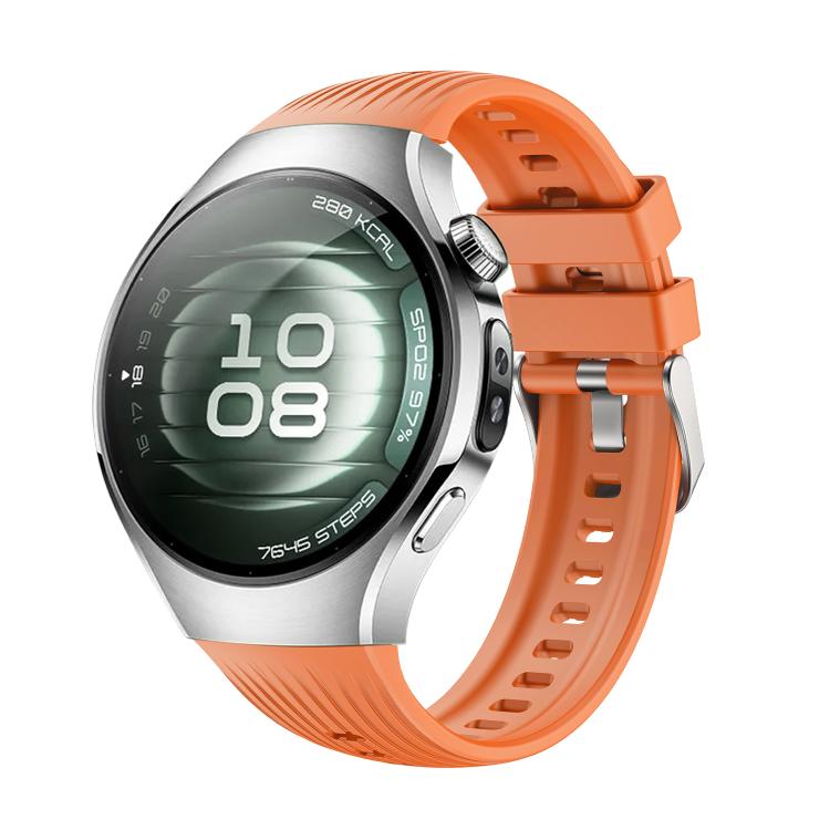 For Huawei Watch 5 42mm Vertical Silicone Watch Band(Orange) - free shipping - PMC TechLife - Order now!