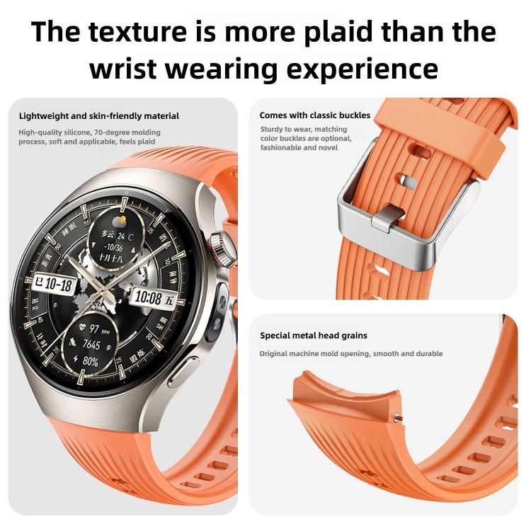 For Huawei Watch 5 42mm Vertical Silicone Watch Band(Cloudy Blue) - free shipping - PMC TechLife - Order now!