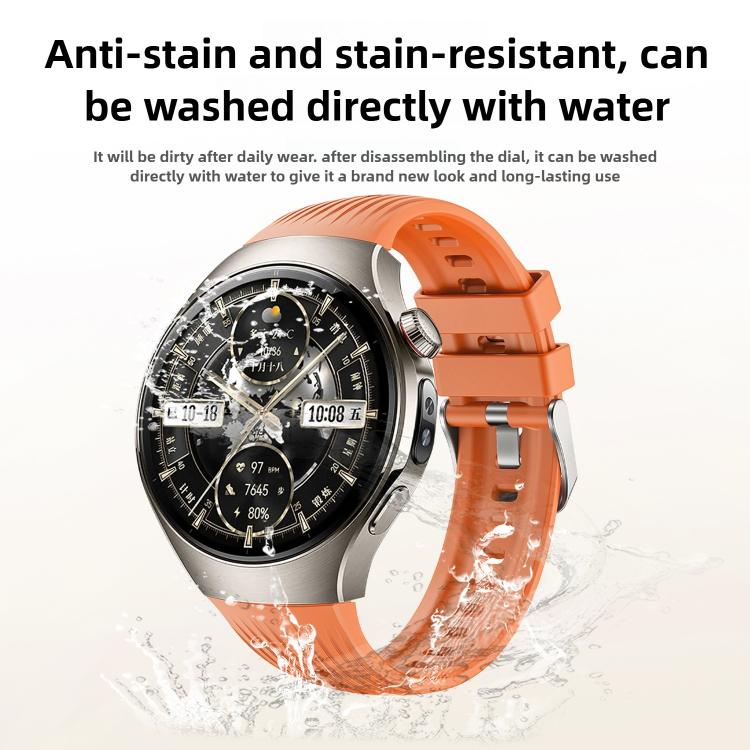 For Huawei Watch 5 42mm Vertical Silicone Watch Band(Official Green) - free shipping - PMC TechLife - Order now!