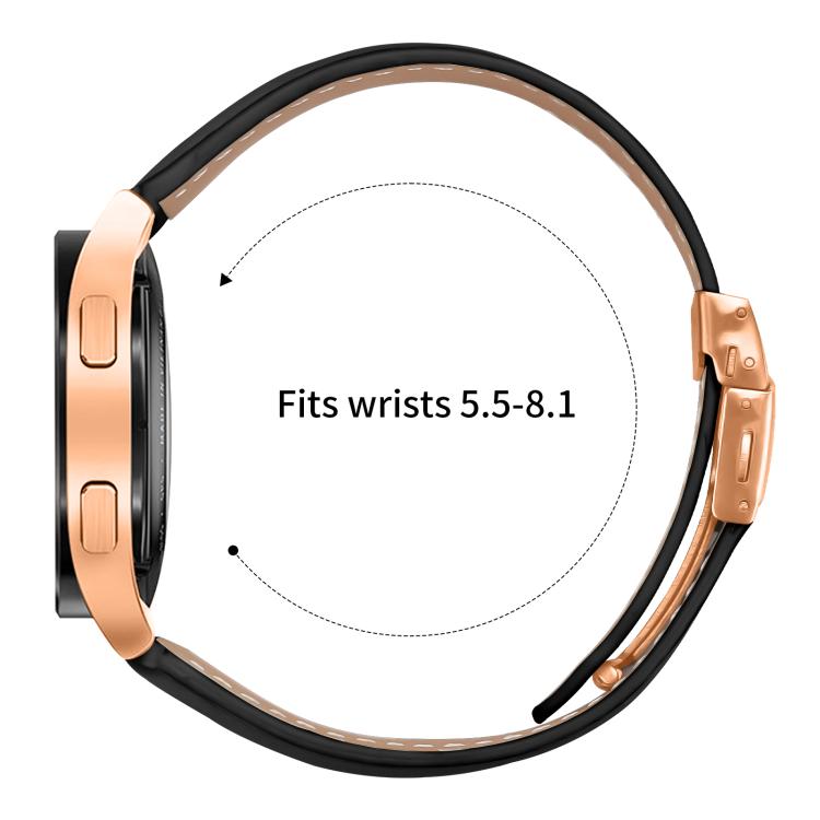 20mm Lychee Texture Rose Gold Turtle Back Buckle Leather Watch Band(Pink) - free shipping - PMC TechLife - Order now!