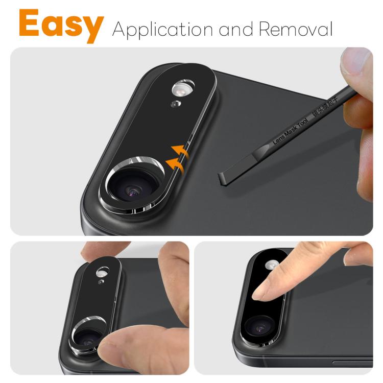 For iPhone 17 Air 2pcs NORTHJO Camera Lens Protector 3D HD Tempered Glass Film(Black) - iPhone 17 Air Tempered Glass by NORTHJO | Online Shopping South Africa | PMC TechLife | Buy Now Pay Later Mobicred