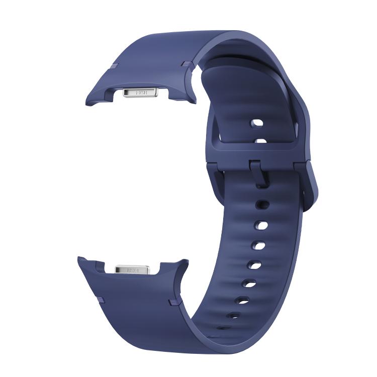 For Samsung Galaxy Watch8 / Watch8 Classic Solid Color Stitched Silicone Watch Band, Size:S(Midnight Blue) - free shipping - PMC TechLife - Order now!