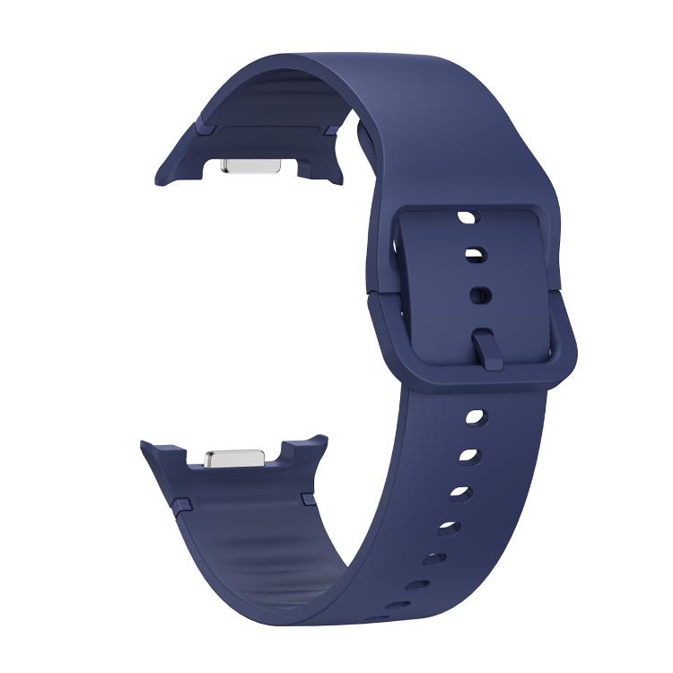 For Samsung Galaxy Watch8 / Watch8 Classic Solid Color Stitched Silicone Watch Band, Size:S(Midnight Blue) - free shipping - PMC TechLife - Order now!