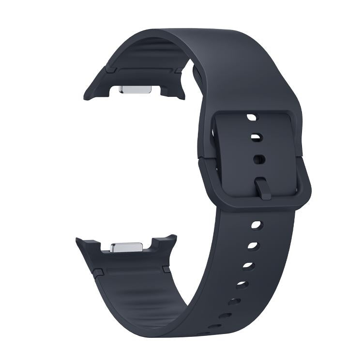For Samsung Galaxy Watch8 / Watch8 Classic Solid Color Stitched Silicone Watch Band, Size:S(Dark Gray) - free shipping - PMC TechLife - Order now!