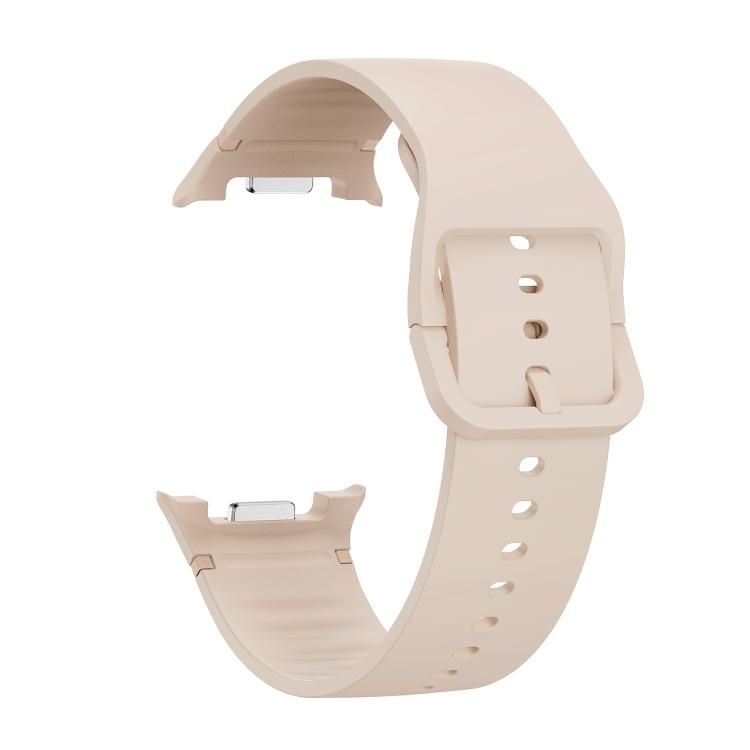 For Samsung Galaxy Watch8 / Watch8 Classic Solid Color Stitched Silicone Watch Band, Size:M(Starlight) - free shipping - PMC TechLife - Order now!