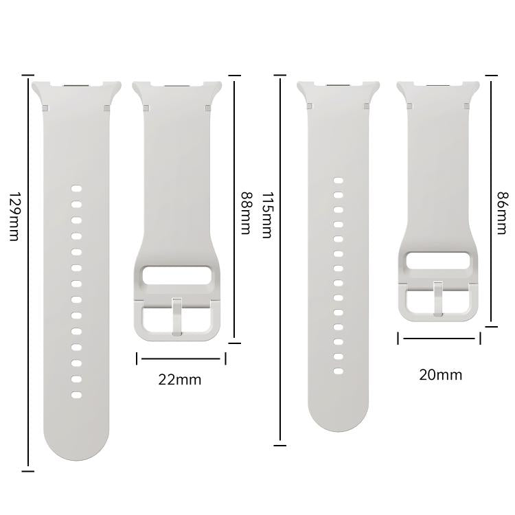 For Samsung Galaxy Watch8 / Watch8 Classic Solid Color Stitched Silicone Watch Band, Size:S(Red) - free shipping - PMC TechLife - Order now!