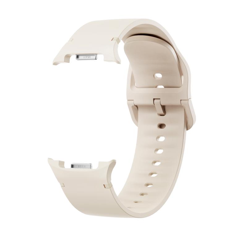 For Samsung Galaxy Watch8 44mm Speed Bezel and Solid Color Stitched Silicone Watch Band(Starlight Silver) - free shipping - PMC TechLife - Order now!