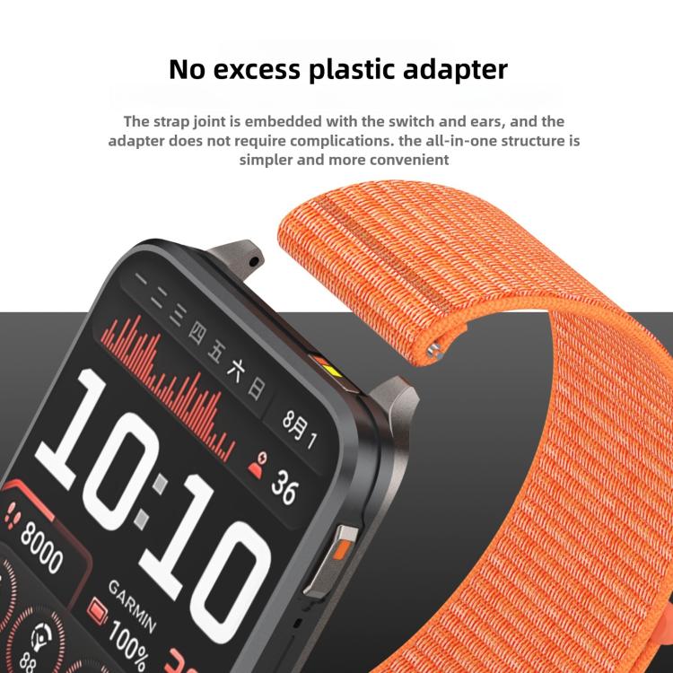 For Garmin Venu X1 Two Section Metal Ring Nylon Hook and Loop Fastener Watch Band(Midnight Blue) - free shipping - PMC TechLife - Order now!