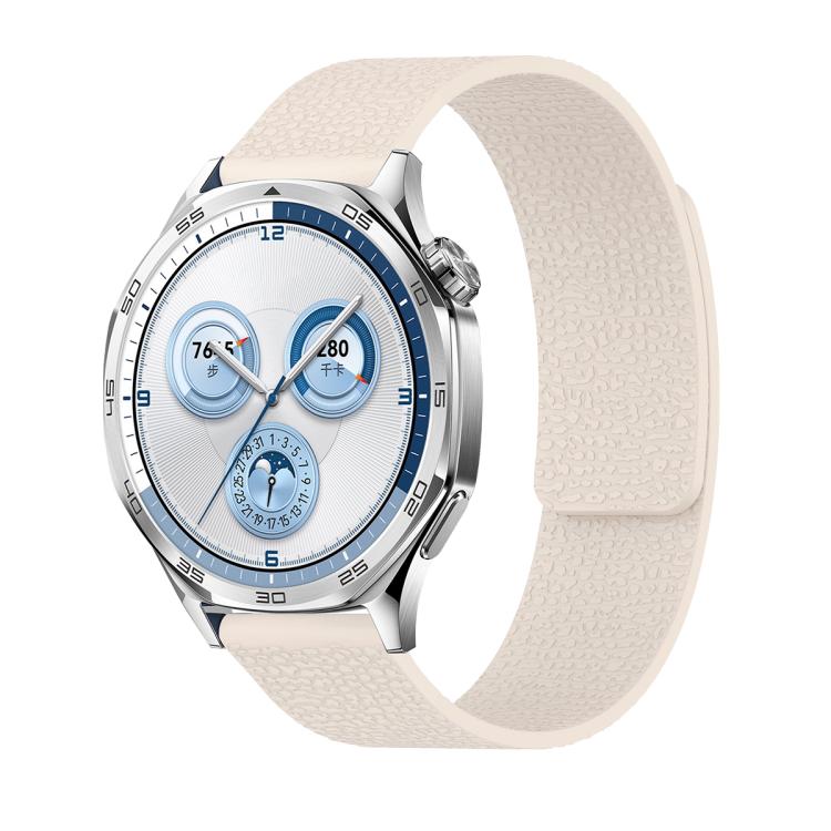 20mm Lychee Texture Soft Magnetic Silicone Watch Band(Starlight) - free shipping - PMC TechLife - Order now!