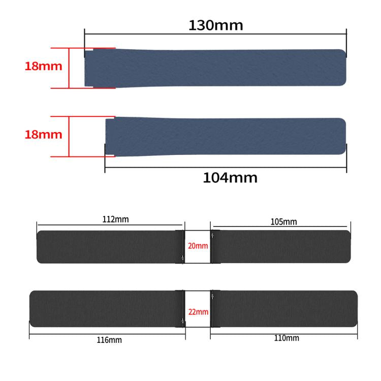20mm Lychee Texture Soft Magnetic Silicone Watch Band(Gray Orange) - free shipping - PMC TechLife - Order now!