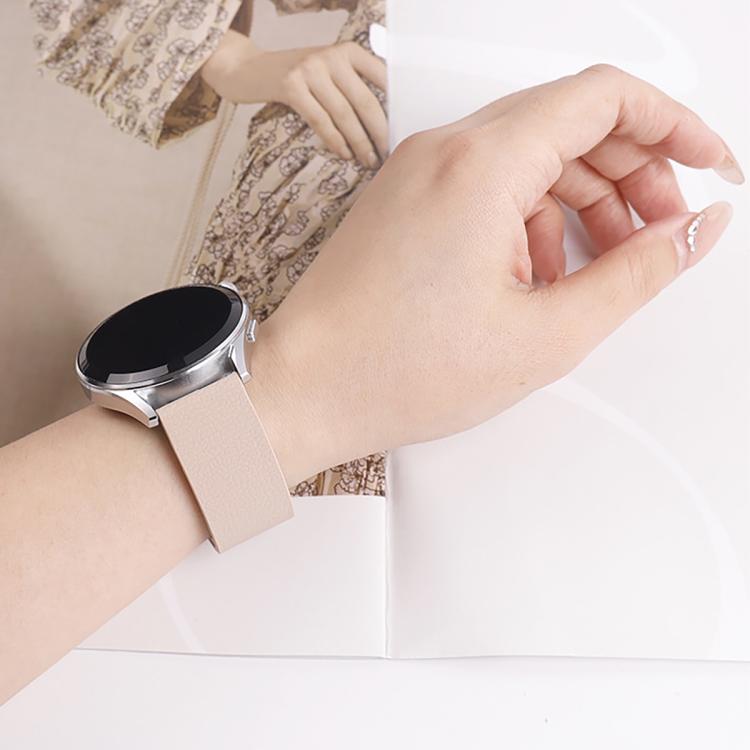 18mm Lychee Texture Soft Magnetic Silicone Watch Band(White) - free shipping - PMC TechLife - Order now!