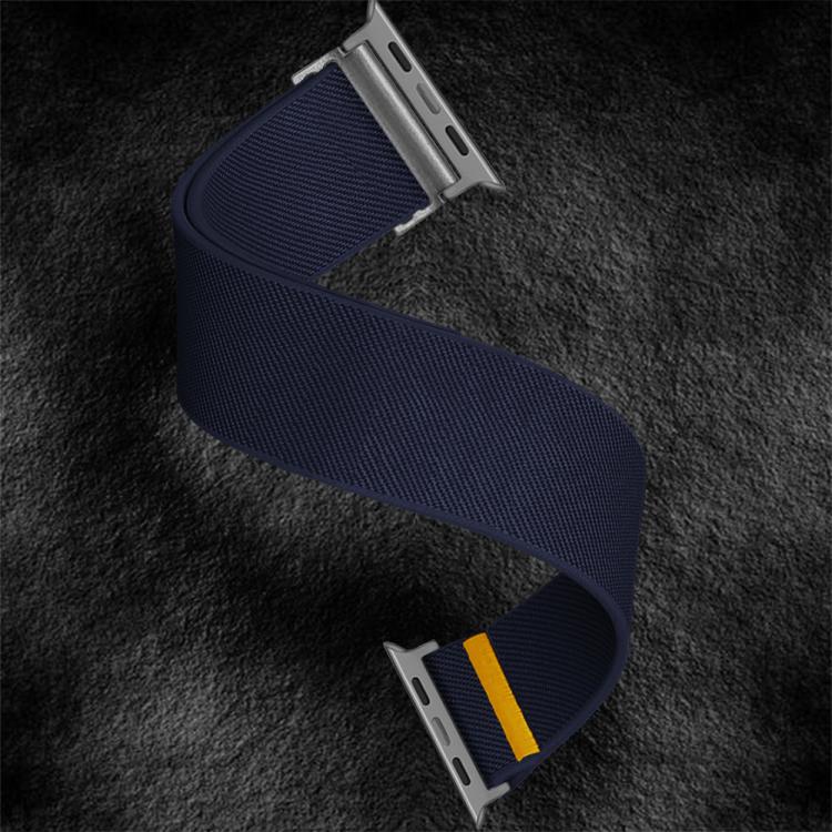 For Apple Watch 42mm / 41mm / 40mm / 38mm Adjustable Single Loop Elastic Nylon Watch Band(Dark Blue) - free shipping - PMC TechLife - Order now!