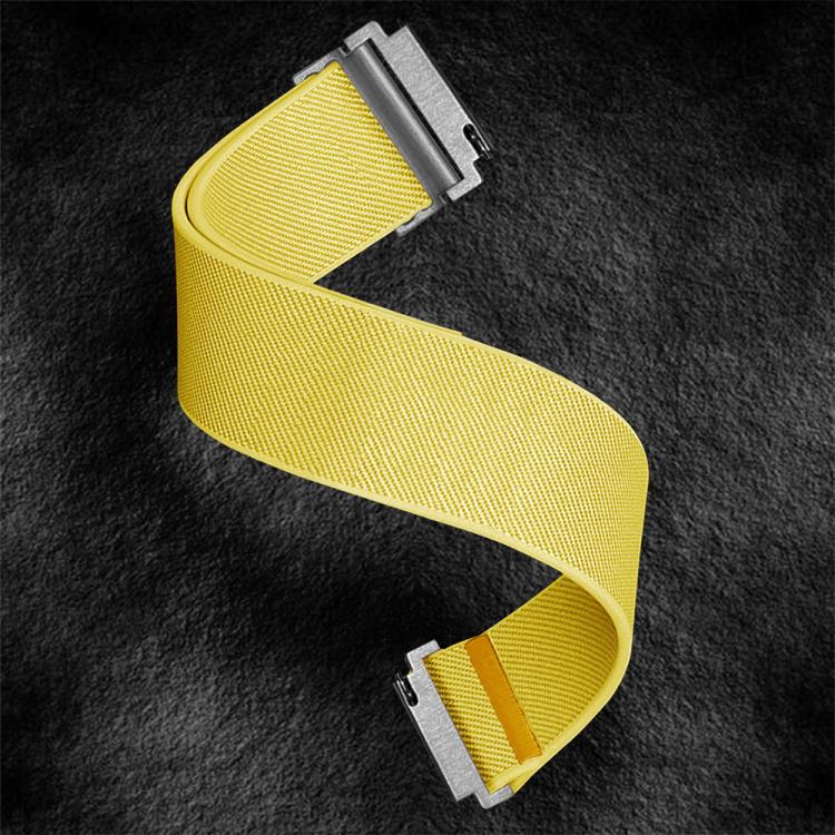 18mm Adjustable Single Loop Elastic Nylon Watch Band(Yellow) - free shipping - PMC TechLife - Order now!