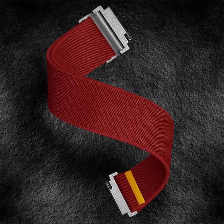 20mm Adjustable Single Loop Elastic Nylon Watch Band(Red) - free shipping - PMC TechLife - Order now!