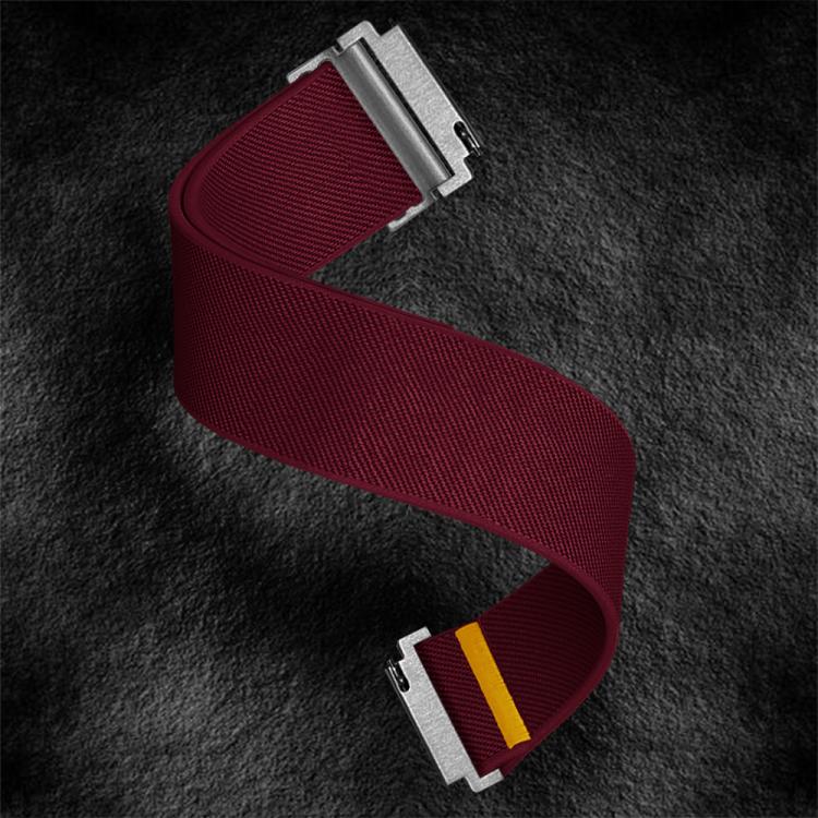22mm Adjustable Single Loop Elastic Nylon Watch Band(Wine Red) - free shipping - PMC TechLife - Order now!