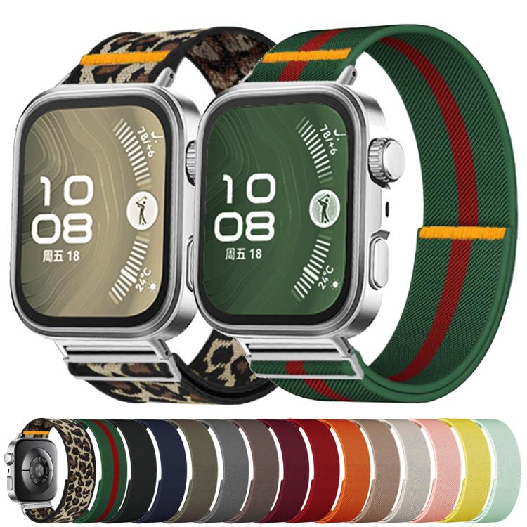 For Huawei Watch Fit3 / Fit4 / Fit4 Pro Adjustable Single Loop Elastic Nylon Watch Band(Smokey Purple) - free shipping - PMC TechLife - Order now!