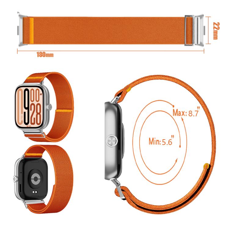 For Xiaomi Smart Band 9 Pro / Redmi Watch 5 Adjustable Single Loop Elastic Nylon Watch Band(Red) - free shipping - PMC TechLife - Order now!