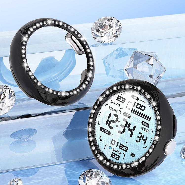 For Google Pixel Watch4 45mm Single Row Diamond Hollow PC Watch Protective Cover(Transparent) - free shipping - PMC TechLife - Order now!