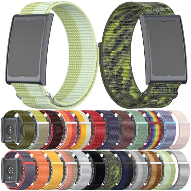 For Amazfit Helio Strap Metal Ring Two Sections Nylon Hook and Loop Fastener Watch Band(Sea Shell) - free shipping - PMC TechLife - Order now!