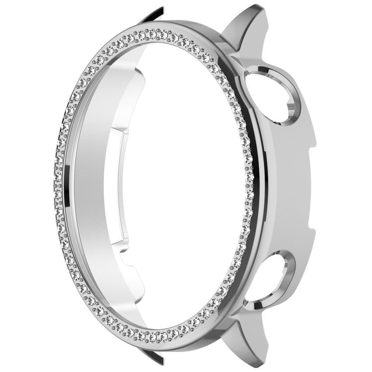 For OnePlus Watch 3 43mm Single Row Diamond Half Coverage Hollow PC Watch Protective Cover(Silver) - free shipping - PMC TechLife - Order now!