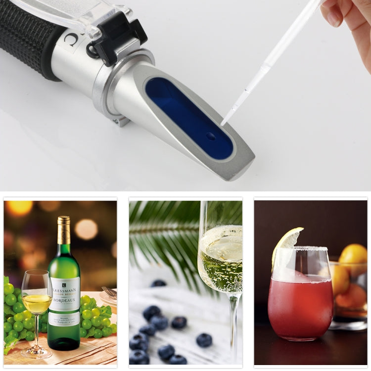 RZ136 Refractometer Fruit Wine Meter Sugar Portable Auto Brix 0~32% Alcohol 0~26% Fruit Juice Wine Sugar Meter Refractometer - Digital Refractometer by PMC Jewellery | Online Shopping South Africa | PMC Jewellery | Buy Now Pay Later Mobicred