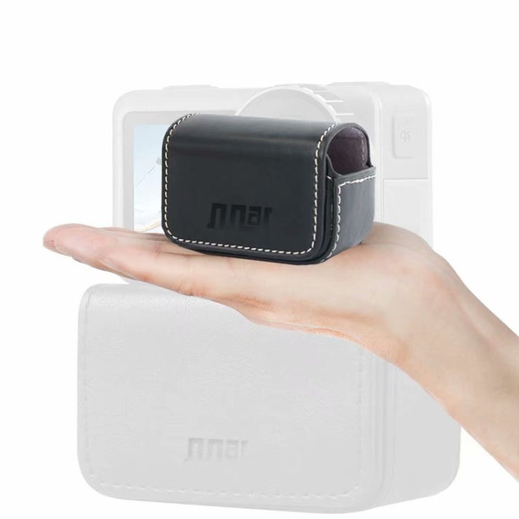Waterproof Mini Leather Case Storage Carrying Box for DJI OSMO Action / GoPro / SJCAM / Xiaomi Mi Jia(Black) - Case & Bags by PMC TechLife | Online Shopping South Africa | PMC TechLife | Buy Now Pay Later Mobicred