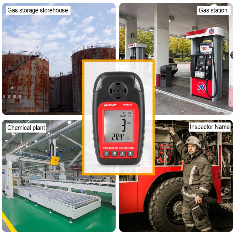 Wintact WT8823 Combustible Gas Alarm Detector Gas Leakage Flammable Natural Digital LCD Display Gas Leak Detector Monitor Gas Analyzer - Gas Monitor by Wintact | Online Shopping South Africa | PMC Jewellery | Buy Now Pay Later Mobicred